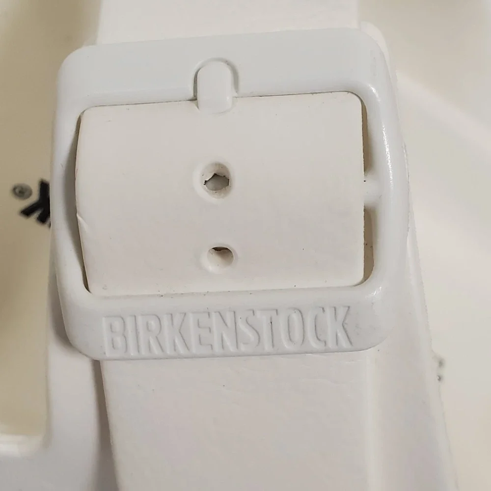 Birkenstock Eva Arizona Sandals Size 7 Medium/Narrow White Slides Buckle Comfort